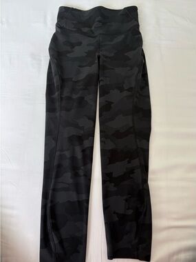 Lululemon Wunder Train High-Rise Crop - Black Camo